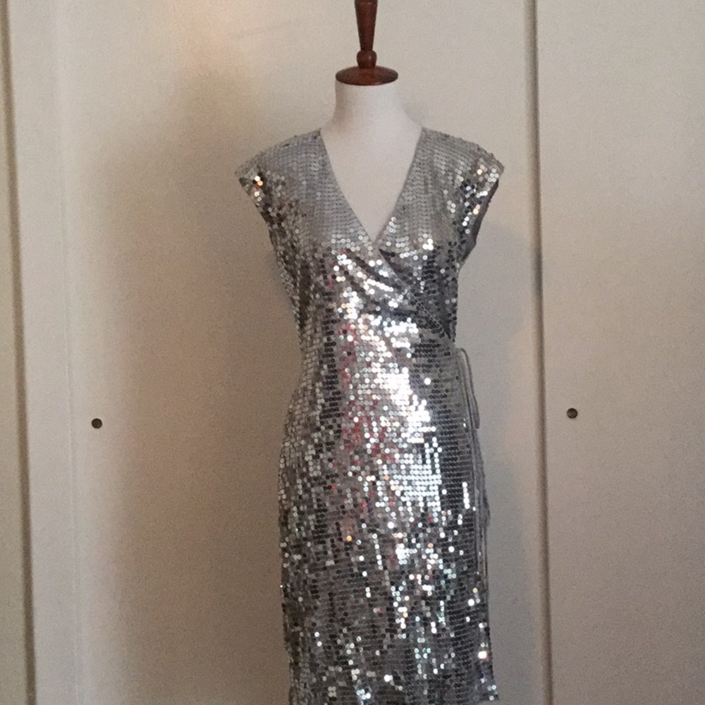 NWOT Michael Kors sequin NYE wrap dress